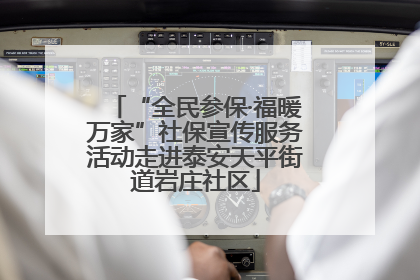 “全民参保·福暖万家”社保宣传服务活动走进泰安天平街道岩庄社区