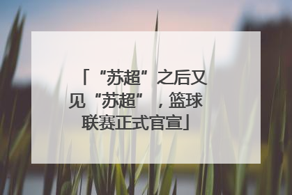 “苏超”之后又见“苏超”，篮球联赛正式官宣