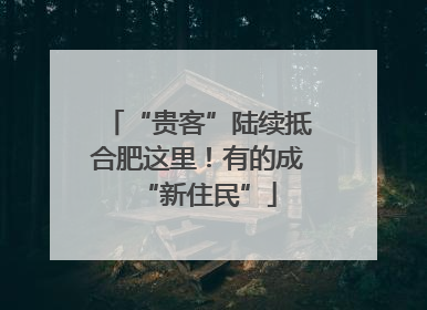 “贵客”陆续抵合肥这里！有的成“新住民”
