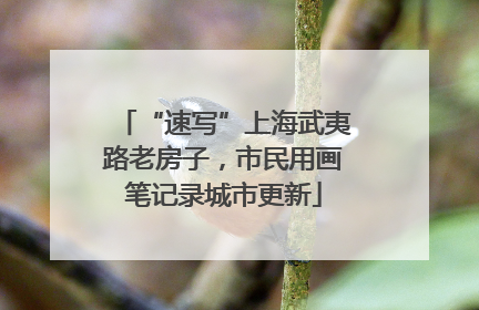 “速写”上海武夷路老房子，市民用画笔记录城市更新