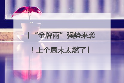 “金牌雨”强势来袭！上个周末太燃了