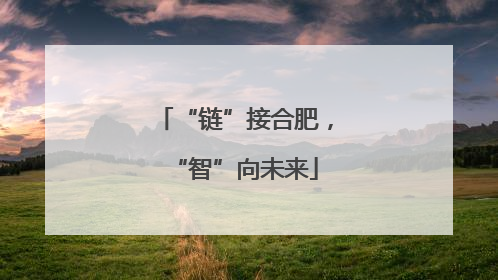 “链”接合肥，“智”向未来