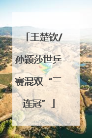 王楚钦/孙颖莎世乒赛混双“三连冠”