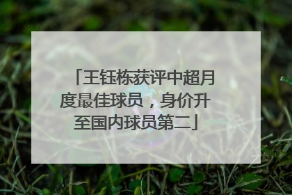 王钰栋获评中超月度最佳球员，身价升至国内球员第二