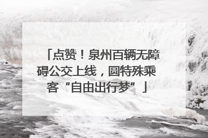 点赞！泉州百辆无障碍公交上线，圆特殊乘客“自由出行梦”