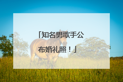 知名男歌手公布婚礼照！