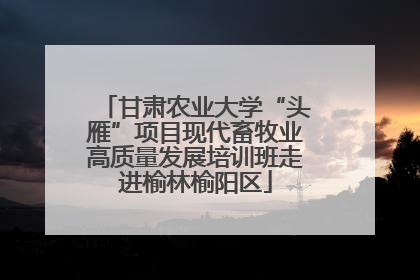 甘肃农业大学“头雁”项目现代畜牧业高质量发展培训班走进榆林榆阳区