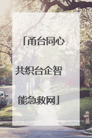 甬台同心共织台企智能急救网