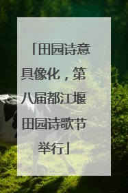 田园诗意具像化，第八届都江堰田园诗歌节举行