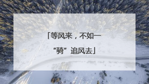 等风来，不如一“骑”追风去