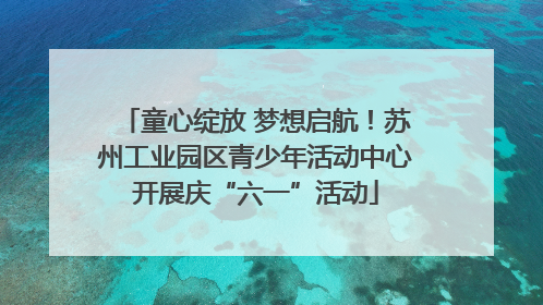 童心绽放 梦想启航！苏州工业园区青少年活动中心开展庆“六一”活动