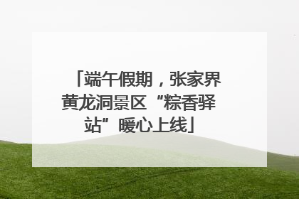 端午假期，张家界黄龙洞景区“粽香驿站”暖心上线