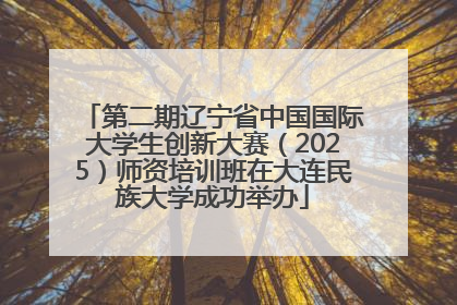 第二期辽宁省中国国际大学生创新大赛（2025）师资培训班在大连民族大学成功举办