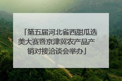 第五届河北省西甜瓜选美大赛暨京津冀农产品产销对接洽谈会举办