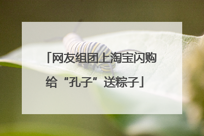 网友组团上淘宝闪购给“孔子”送粽子