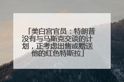 美白宫官员：特朗普没有与马斯克交谈的计划，正考虑出售或赠送他的红色特斯拉