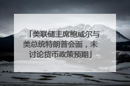 美联储主席鲍威尔与美总统特朗普会面，未讨论货币政策预期