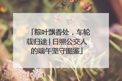 粽叶飘香处，车轮载归途│日照公交人的端午坚守图鉴