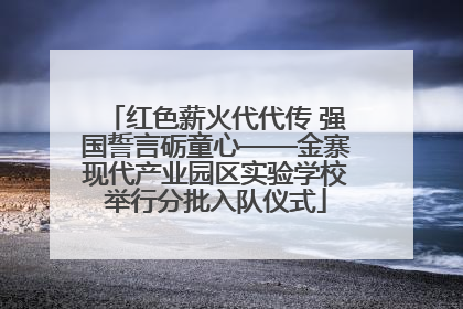 红色薪火代代传 强国誓言砺童心——金寨现代产业园区实验学校举行分批入队仪式