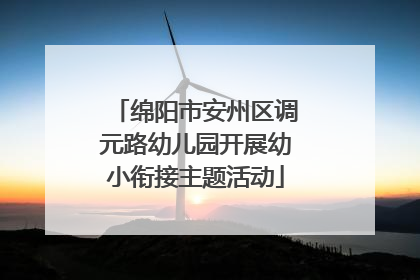 绵阳市安州区调元路幼儿园开展幼小衔接主题活动