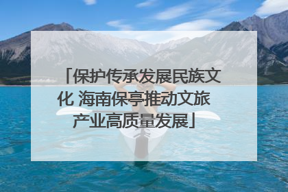 保护传承发展民族文化 海南保亭推动文旅产业高质量发展