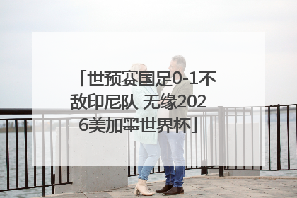 世预赛国足0-1不敌印尼队 无缘2026美加墨世界杯