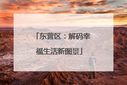 东营区：解码幸福生活新图景
