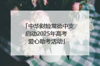 中华财险常德中支启动2025年高考爱心助考活动
