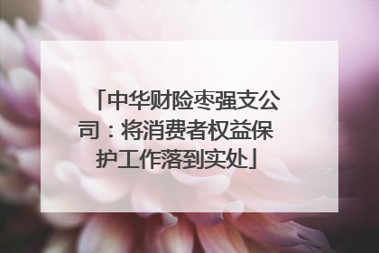 中华财险枣强支公司：将消费者权益保护工作落到实处
