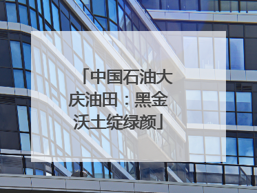 中国石油大庆油田：黑金沃土绽绿颜