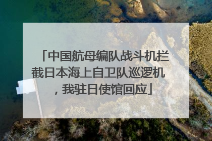 中国航母编队战斗机拦截日本海上自卫队巡逻机，我驻日使馆回应
