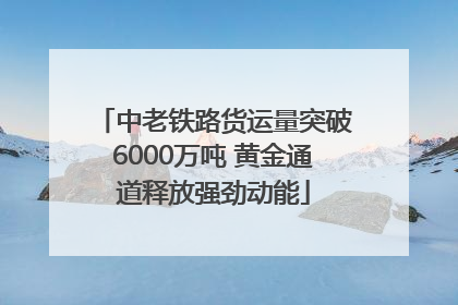 中老铁路货运量突破6000万吨 黄金通道释放强劲动能