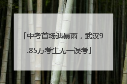 中考首场遇暴雨，武汉9.85万考生无一误考