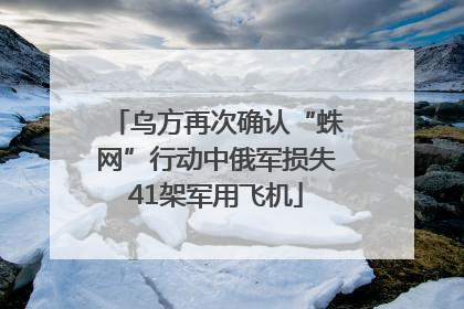 乌方再次确认“蛛网”行动中俄军损失41架军用飞机