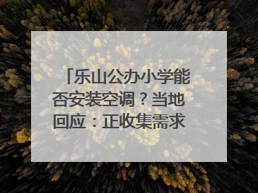乐山公办小学能否安装空调？当地回应：正收集需求，部分中小学已启动安装｜云求助