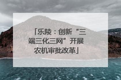 乐陵：创新“三端三化三网”开展农机审批改革