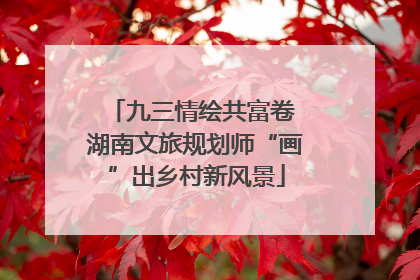九三情绘共富卷 湖南文旅规划师“画”出乡村新风景
