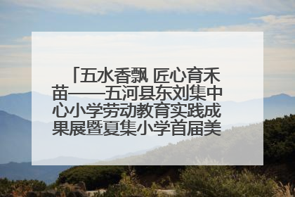 五水香飘 匠心育禾苗——五河县东刘集中心小学劳动教育实践成果展暨夏集小学首届美食节盛大举行