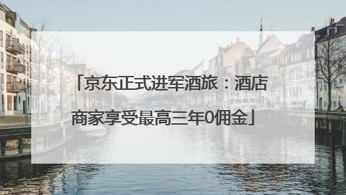 京东正式进军酒旅：酒店商家享受最高三年0佣金