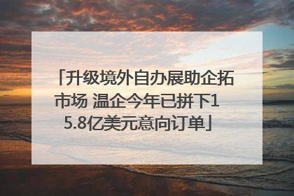 升级境外自办展助企拓市场 温企今年已拼下15.8亿美元意向订单
