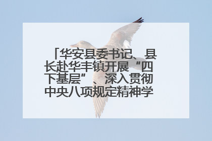 华安县委书记、县长赴华丰镇开展“四下基层”、深入贯彻中央八项规定精神学习教育工作调研