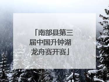 南部县第三届中国升钟湖龙舟赛开赛
