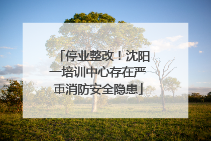 停业整改！沈阳一培训中心存在严重消防安全隐患