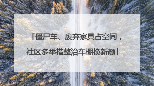 僵尸车、废弃家具占空间，社区多举措整治车棚换新颜