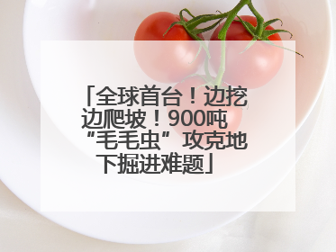 全球首台！边挖边爬坡！900吨“毛毛虫”攻克地下掘进难题