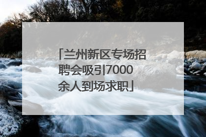兰州新区专场招聘会吸引7000余人到场求职
