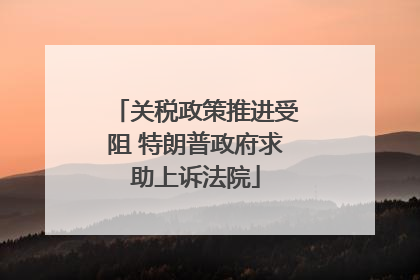 关税政策推进受阻 特朗普政府求助上诉法院