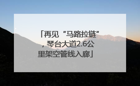 再见“马路拉链”，琴台大道2.6公里架空管线入廊