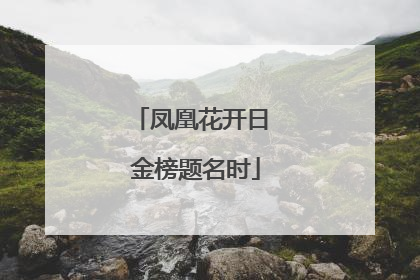 凤凰花开日 金榜题名时
