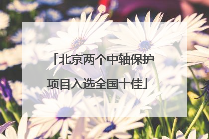 北京两个中轴保护项目入选全国十佳